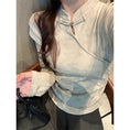 Load image into Gallery viewer, [KEKELI Series]★China style tops★ 2color shirt, long sleeve, ladies, slimming, sexy, easy to match
