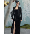 Load image into Gallery viewer, ✿New item! [Big Blue Dragon Series] ★China style outerwear★ Blazer print fashion black black
