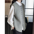 Load image into Gallery viewer, [Tachibana Series] ★China style tops★ 4color Vest Knit Ladies Improves temperament Black Gray Light Green Brown
