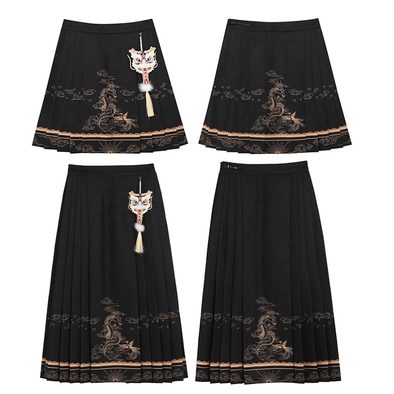 [Mori Onna Buraku Series] ★China style skirt★ 2 types available Long length or short length Bottoms Original