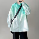 [TIANYI Series]★Shirt★ 4color long sleeve shirt unisex men's gradation black blue green pink