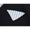 Load image into Gallery viewer, [LHSEN Series] ★Tops★ Shirt with tie Ladies mini length fake layered navy
