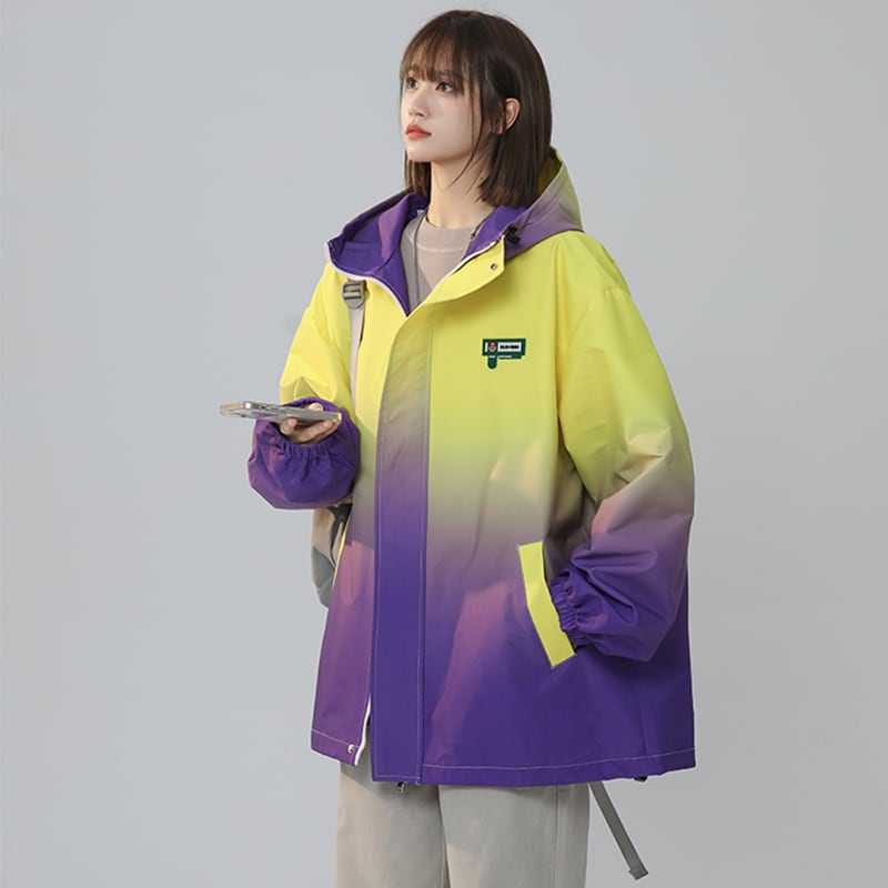 [Fujiiman Series]★Jacket★ 4color outerwear unisex men's gradation pink red green purple