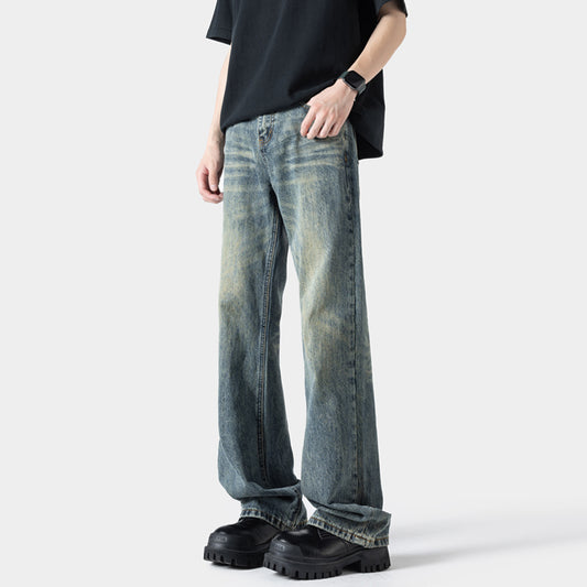 [BIGEMAN Series] ★Denim pants★ 2 colors Bottoms Unisex Men's Casual Simple Easy to match