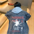 Load image into Gallery viewer, [HUICHUN Series]★Jacket★ 3color outerwear unisex men's fake layered spider jeans
