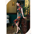 Load image into Gallery viewer, [MISS.F Series] ★Cheongsam Dress★ Silk Temperament Enhancement Chinese Style Dress Women's Party Wedding Floral Pattern
