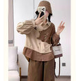 Load image into Gallery viewer, [QIUZILI Series]★Shirt★ Corduroy long sleeve shirt tops cat cat cute color scheme brown
