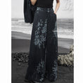 Load image into Gallery viewer, ✿New item! [Big Blue Dragon Series]★China style pants★Bottoms Gaucho pants Black Black print
