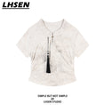 Load image into Gallery viewer, [LHSEN series] ★Chinese style tops★ 2 colors Embroidered T-shirt Easy to match Slimming Black Beige
