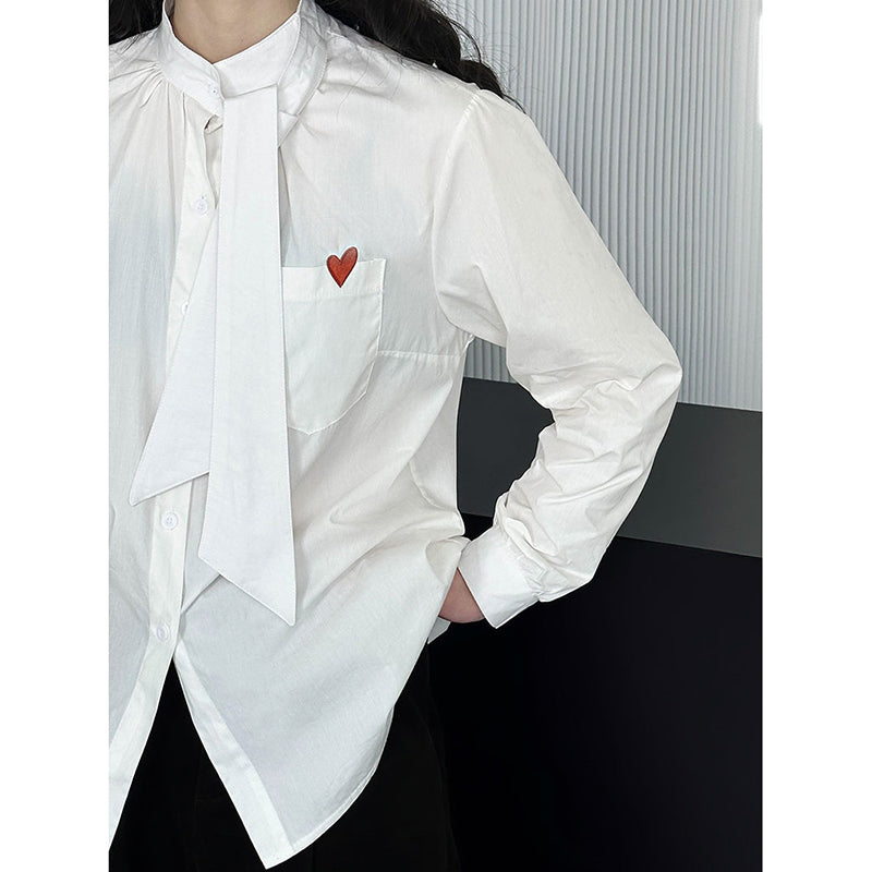 [Tachibana Series]★Shirt★ Tops, Long Sleeve Shirts, Women's, Improves Temperament, White, White Hat, Commuting, Date