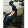 Load image into Gallery viewer, [Big Blue Dragon Series]★China style trousers★Bottoms Gaucho pants Loose Casual Black Black
