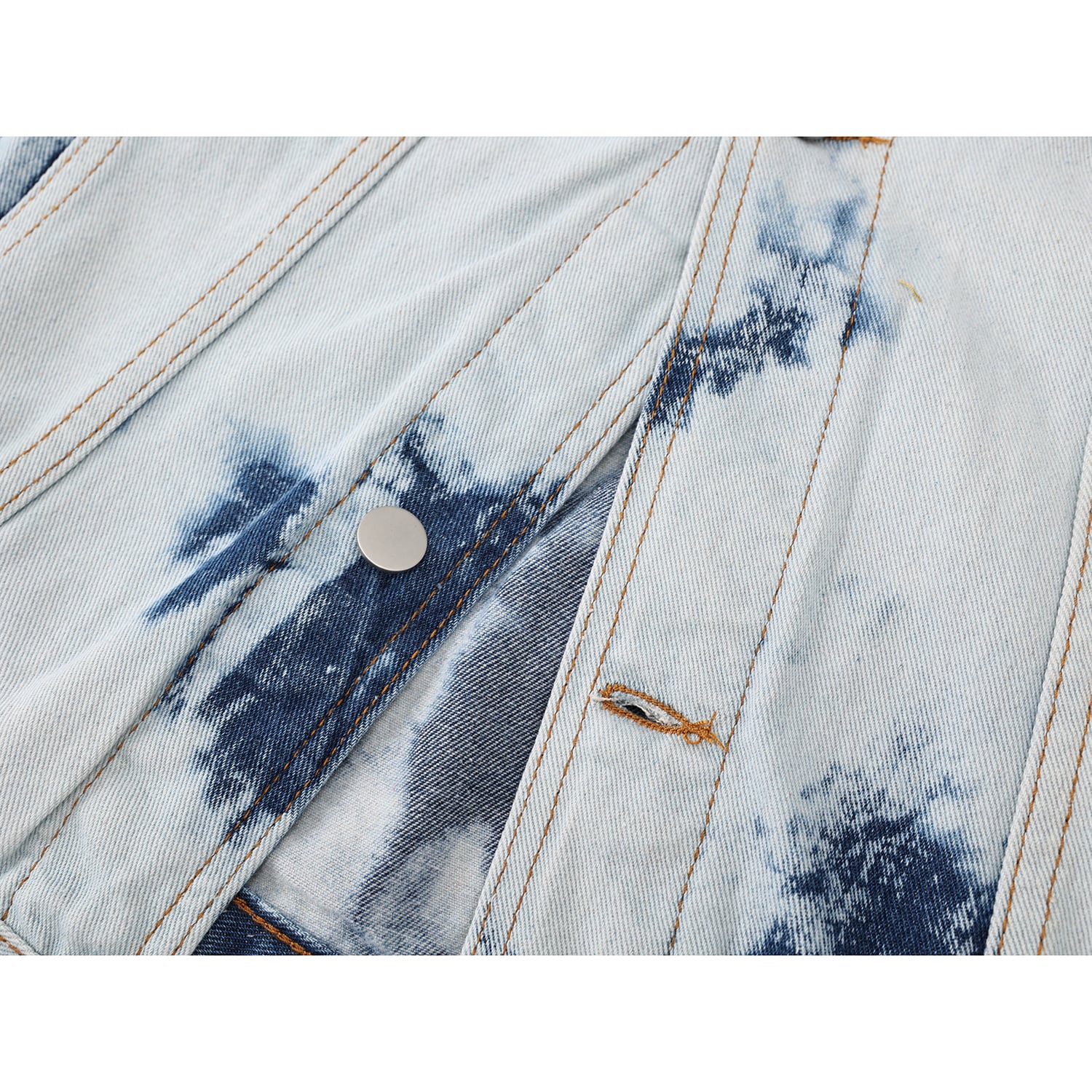 [LHSEN Series]★Outerwear★ Denim Jacket Jacket Jeans Tie-dye Women's Casual