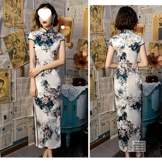 [HONGSHE Series] ★Chinese Dress★ Chinese-style dress, floral pattern, Chinese clothing, elegant, wedding