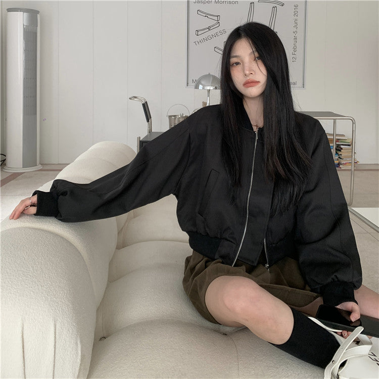 [KEKELI Series]★Outerwear★ 2color Jacket Stadium Jumper Women's Simple Casual Easy to Match