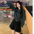 Load image into Gallery viewer, [KEKELI Series]★China Style Shirt★ Tops Long Sleeve Shirt Denim Shirt Women's China Button Blue Blue
