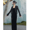 Load image into Gallery viewer, ✿New item! [Big Blue Dragon Series] ★China style outerwear★ Blazer print fashion black black
