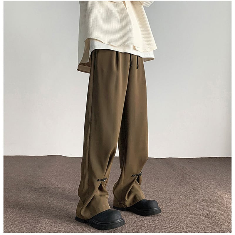 ✿New item! [BIGEMAN Series] ★China style pants★ 2color casual pants bottoms unisex men's large size black chinese button