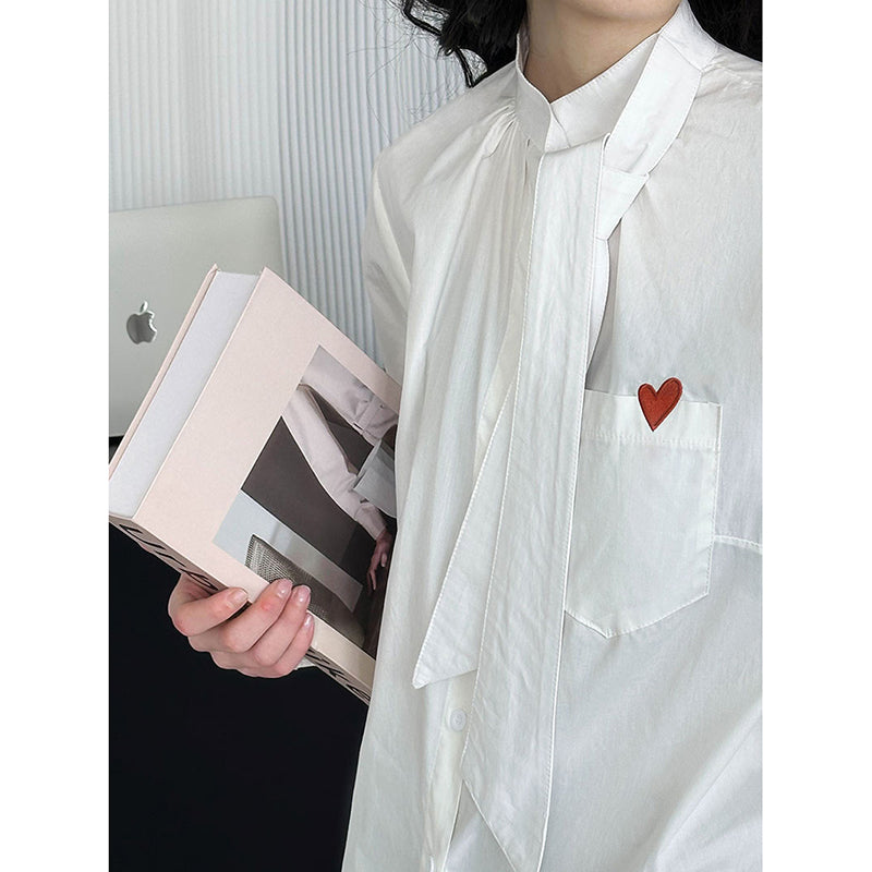 [Tachibana Series]★Shirt★ Tops, Long Sleeve Shirts, Women's, Improves Temperament, White, White Hat, Commuting, Date