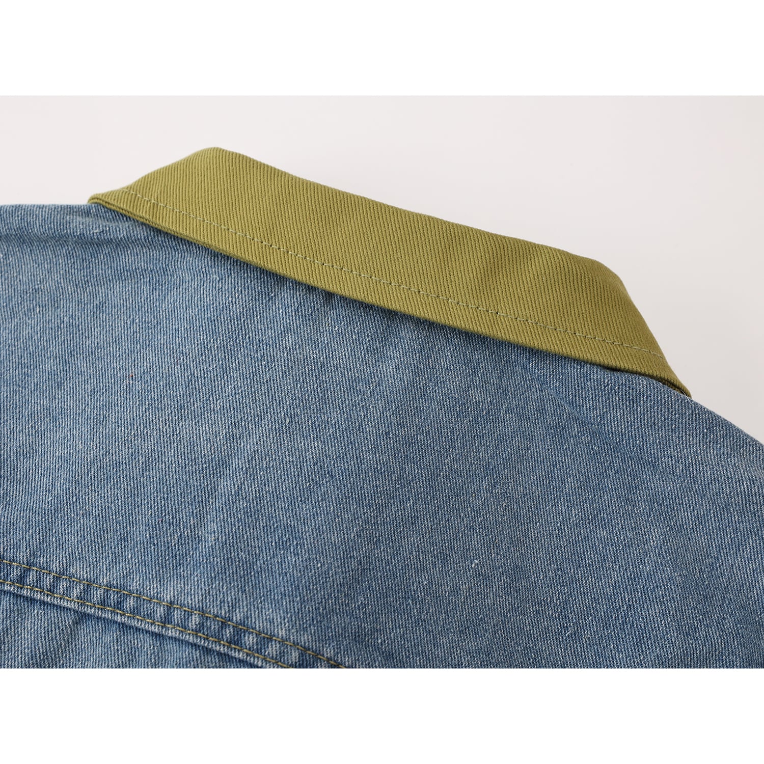 [LHSEN Series] ★Outer★ Denim jacket Jacket Short length Color scheme Blue Blue Retro