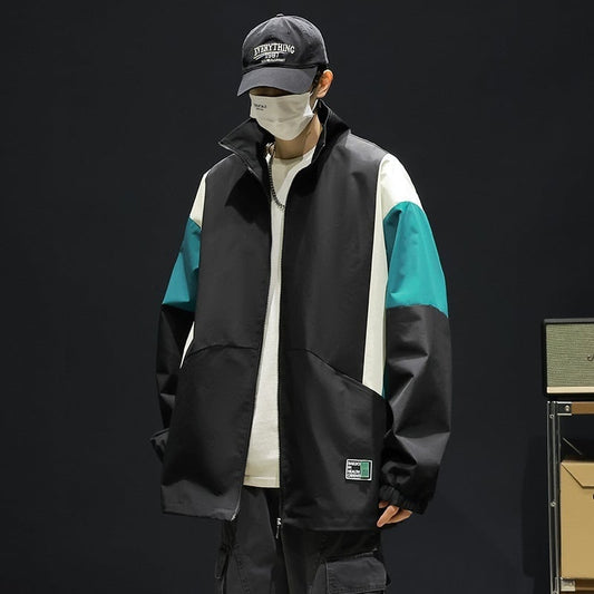 ✿New item! [BIGEMAN Series] ★Jacket★ 2color outerwear without hood unisex men's large size color scheme black white