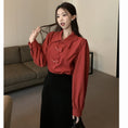 Load image into Gallery viewer, [KEKELI Series]★China style shirt★ 2color tops long sleeve shirt cute easy to match ladies
