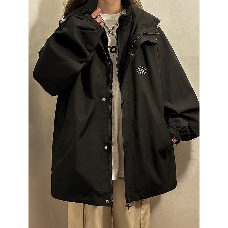 [CHAOMEICHEN Series]★Jacket★ 4color Outerwear Faux Layered Unisex Men's Large Size