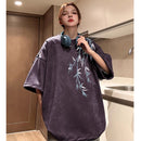 [GEBOXUAN Series]★China style tops★ 7color T-shirt, short sleeve T-shirt, unisex, men's, large size, suede