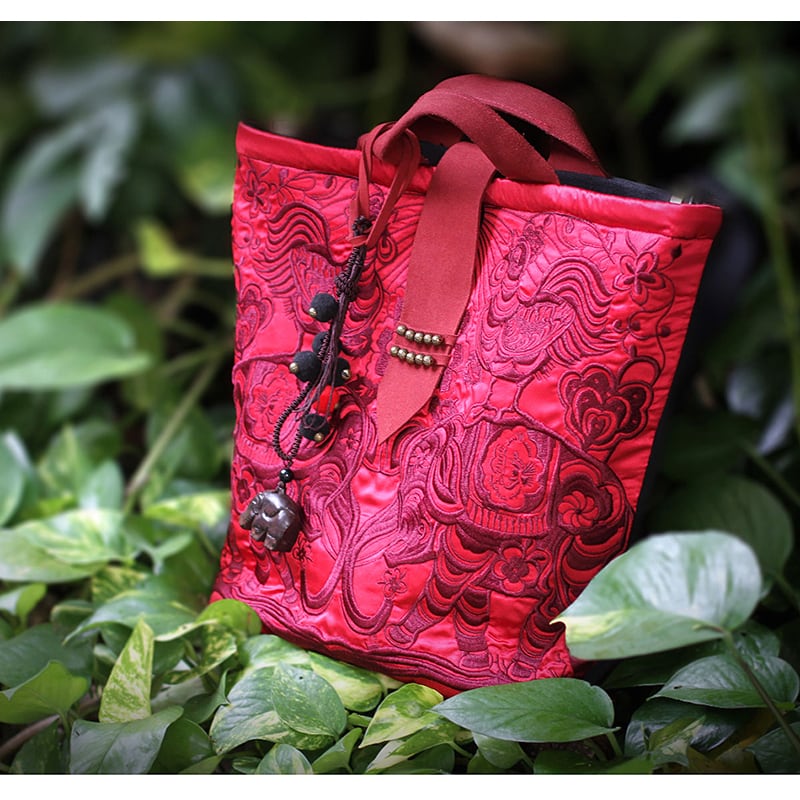 [MIYA Series]★China style bag★ Shoulder bag with decorations Ethnic style embroidery Unique gift Birthday