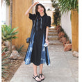 Load image into Gallery viewer, [YANYAN series] ★Chinese style dress★ Switching, fake layered, Chinese buttons, black
