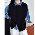 Load image into Gallery viewer, [Tachibana Series] ★China style tops★ 4color Vest Knit Ladies Improves temperament Black Gray Light Green Brown
