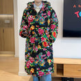 Load image into Gallery viewer, [YEFENG Series]★China style cotton coat★3color tops, floral pattern, winter coat, long length, unisex, men's, large size, black, red, green, blue
