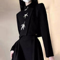 Load image into Gallery viewer, [LHSEN Series]★China style outerwear★ Blazer jacket short length design black black
