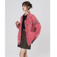 Load image into Gallery viewer, [Fujiiman Series] ★Jacket★ Denim jacket outerwear jeans unisex men's pink switching
