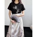 Load image into Gallery viewer, [Tachibana Series] ★China Style T-shirt★ 2color Tops Bamboo Embroidery Women's Chinese Clothing Improves Temperament Cotton
