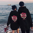 Load image into Gallery viewer, [GEBOXUAN Series] ★Parker★ 2color Tops Unisex Men's Rose Print Couple Clothes Black White
