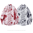 Load image into Gallery viewer, [MOISHE TIDE Series]★Shirt★ 2color Tops Long Sleeve Shirt Unisex Men's Print Red Black
