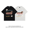 Gallery viewerに画像を読み込む, 【逃離地球シリーズ】★Tシャツ★ 2color トップス 半袖Tシャツ 夏服 男女兼用 メンズ 犬 犬柄 ブラック ライトグレー
