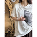 Load image into Gallery viewer, [Tachibana Series] ★China Style T-shirt★ 2color Tops Women's Chinese Clothing Improves Temperament Cotton Simple
