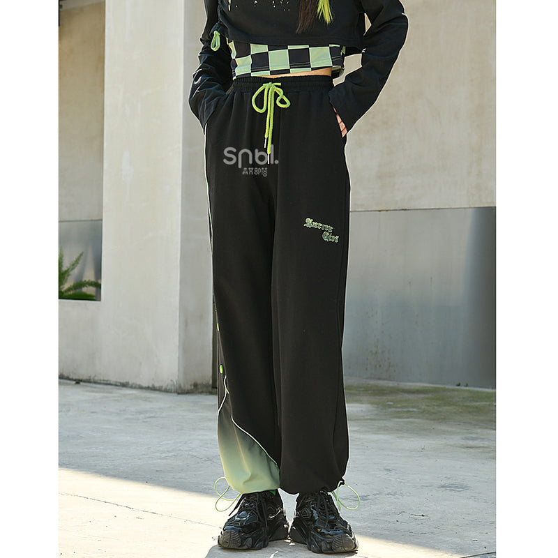 [Kokaisha---Butterfly Gin Series] Chinese-style trousers, bottoms, gaucho pants, original, slimming, switching, floral pattern