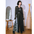 Load image into Gallery viewer, [Kokaisha---Ink collar series] ★Chinese style top★ Outer shirt, sun protection, unique, original, sheer, black
