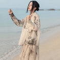 Load image into Gallery viewer, [Daiseiryuu 4 Series] ★Chinese-style tops★ Outerwear, shirts, long-sleeved shirts, sun protection, Chinese clothing, gray
