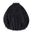 Load image into Gallery viewer, [OOPSJOYCE Series]★Shirt★ Tops Long Sleeve Shirt Corduroy Simple Black Black ML XL 2XL
