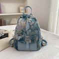 Load image into Gallery viewer, [NANA Series]★Bag★ 3color Rucksack Rucksack Floral Pattern Cute Blue Black Brown
