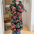 Load image into Gallery viewer, [YEFENG Series]★China style cotton coat★3color tops, floral pattern, winter coat, long length, unisex, men's, large size, black, red, green, blue
