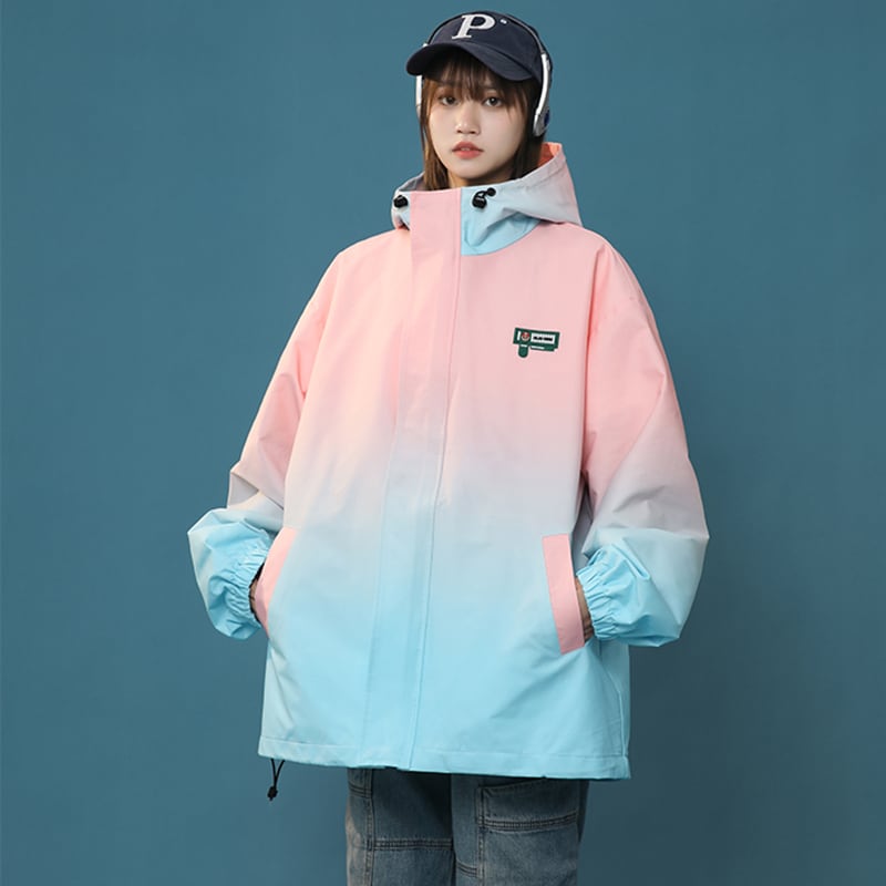 [Fujiiman Series]★Jacket★ 4color outerwear unisex men's gradation pink red green purple