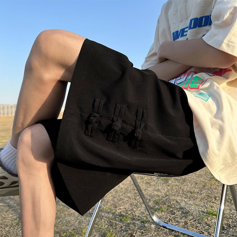 [LPZ Series] ★Shorts★ Chinese-style pants 3 colors Bottoms Shorts Unisex Men's Chinese buttons Green Black