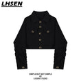 Load image into Gallery viewer, [LHSEN Series] ★Outer★ Jacket Short Length Women's Fashion Black Black
