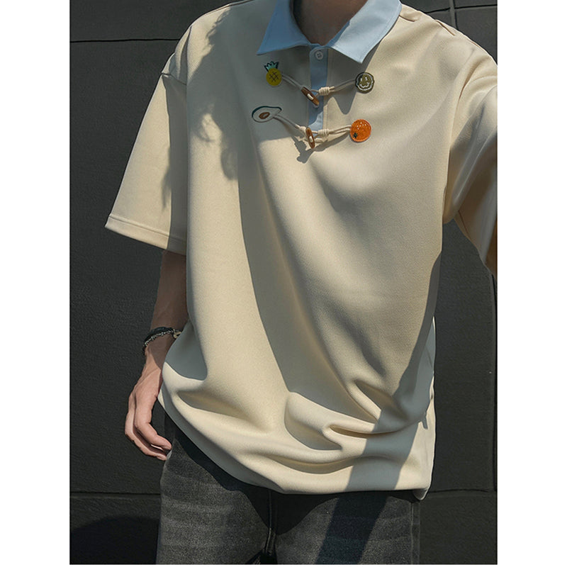 [NANSHI Series] ★POLO shirt★ Tops, short sleeves, unisex, men's, color scheme, summer clothes, easy to match, casual