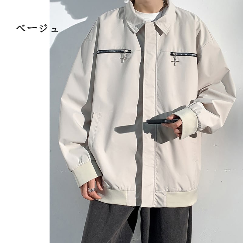 [H75 Series]★Jacket★ 3color outerwear casual unisex men's simple easy to match