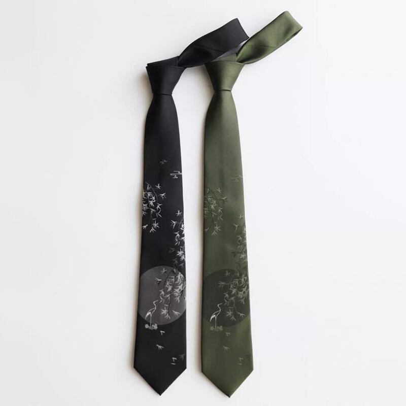 [Daiki Series] ★Necktie★ 2color Chinese Style Tie Accessory Decoration Men's Birthday Present Black Green